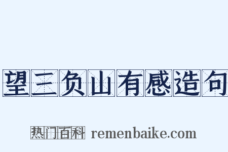 望三负山有感造句是什么意思的图片